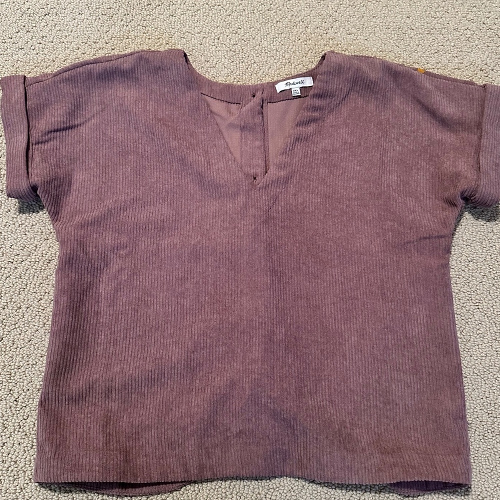Madewell Corduroy Button Back Top Size XXS